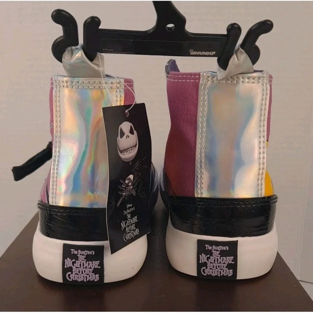 Disney The Nightmare Before Christmas Jack &‎ Sally High Top Shoes Size 6 NWT